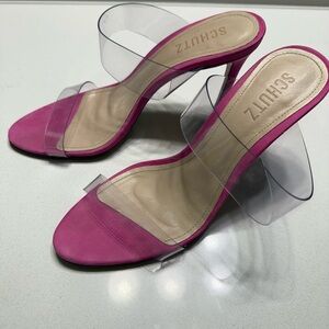 SCHUTZ Fuchsia Heeled Sandals